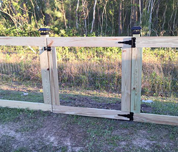 Custom Fence with Galvanized Wire